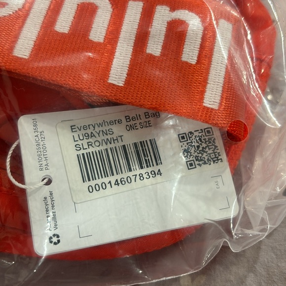 Lululemon Solar Orange Logo Belt Bag - Picture 3 of 5